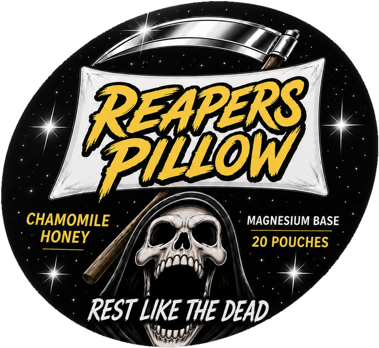 A tin of Reapers Pillow sleep pouches
